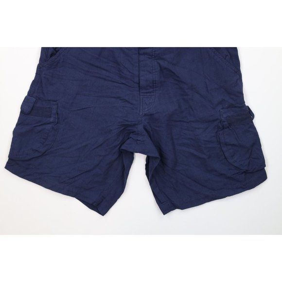 Vintage Nike Limited Edition Mens Large Faded Above Knee Cargo Shorts Navy Blue - Picture 4 of 12